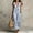 Blue, variant on Morttic Women's Striped V-Neck Sleeveless Maxi Dress – Pocket, Ruffle Neckline, Casual Resort & Everyday Wear Yellow，L