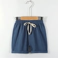 thumbnail image 6 of WOLLED Kids Boys Girls Linen Casual Shorts Baby Summer Elastic Waist Pants Toddler Casual Drawstring Pants Joggers for 2-13Y, 6 of 11