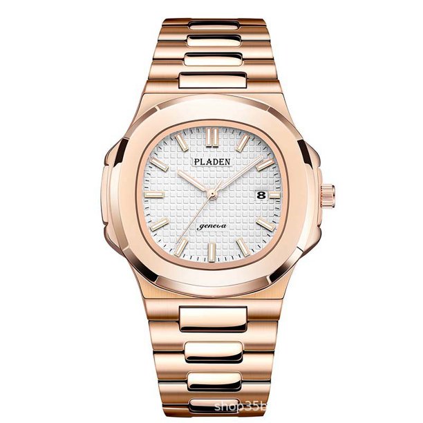 Reloj de hombre de acero inoxidable resistente al agua luminoso casual reloj de cuarzo para hombre