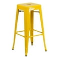 thumbnail image 1 of Bowery Hill Metal Yellow Bar Height Stool Square Backless 12" Unassembled, 1 of 5