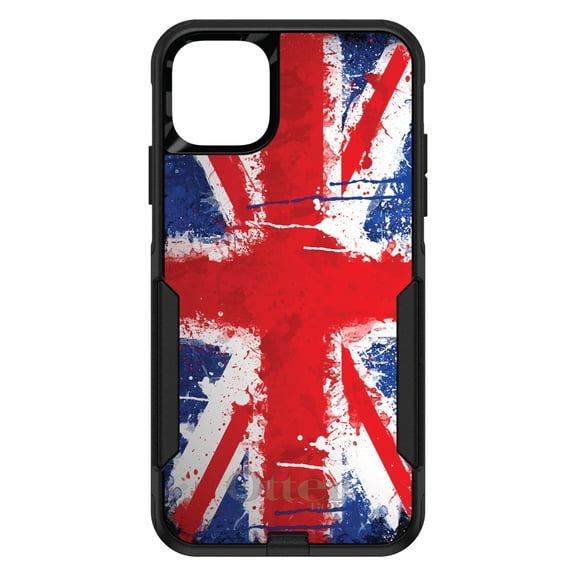 DistinctInk OtterBox Commuter Custom Case for Apple iPhone 15 (6.1" Screen) - Show Your Love of the UK - Shockproof Protection