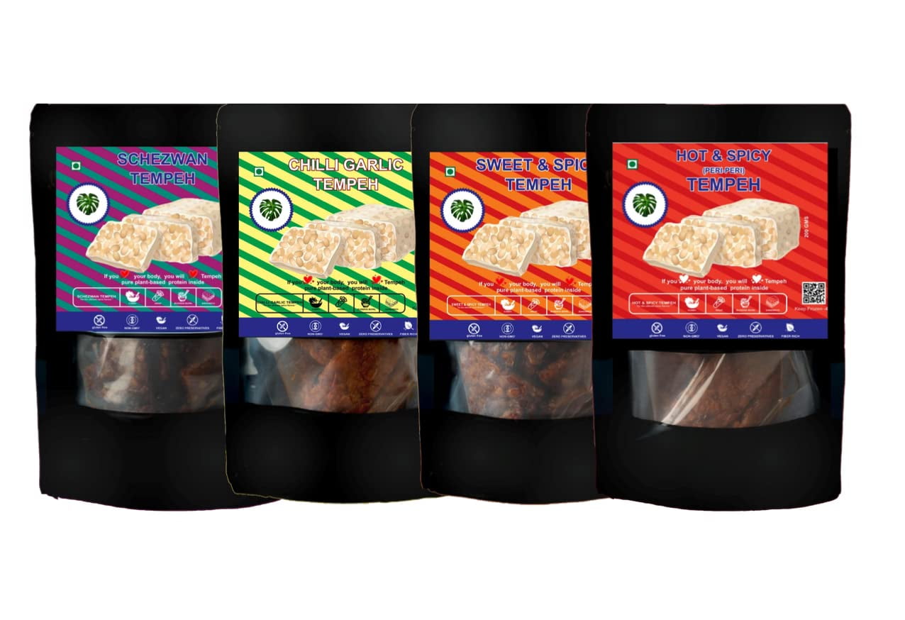 Tempeh Pack Of 4 Marinated Tempeh The Heat And Eat (Ready To Heat From