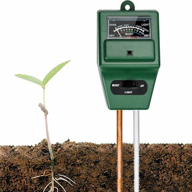 Probador de pH del suelo 3 en 1, probador de pH del suelo, kit de prueba de humedad de plantas, medidor de pH del suelo para flores/hierba/planta/jardín/granja/césped 2905038MM