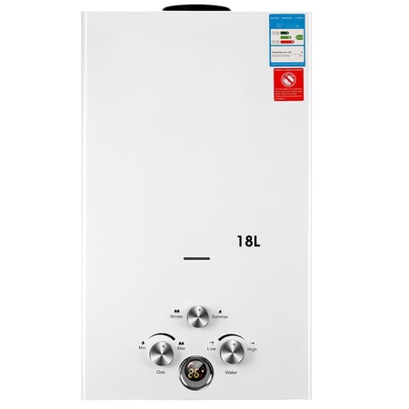 Oyajia 18L Propane Gas Water Heater Tankless 4.76GPM Instant 36KW LPG Hot Water Heater with LED Display