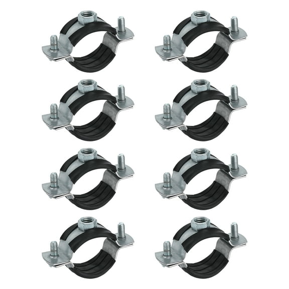Uxcell 8 Pcs Split Ring Pipe Hanger 1-1/4" (32mm) Galvanized Steel Sheet Wall Ceiling Mount Adjustable Pipe Bracket Clamp for Plumbing HVAC (M8)