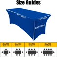 thumbnail image 6 of Smiry 2 Pack 5FT Stretch Spandex Tablecloths, Waterproof and Elastic Fitted Table Cloth, Washable Table Cover for Rectangle Tables, Blue, 6 of 7