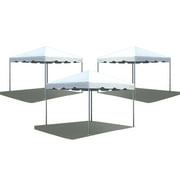 TentandTable 3 Pack West Coast Frame Canopy Tent, White, 10 ft x 10 ft