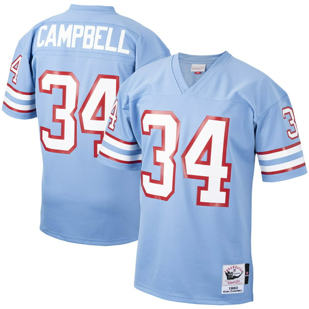 Earl Campbell Houston Oilers Mitchell & Ness 1980 Authentic Throwback Retired Player Jersey - Light Blue