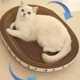 thumbnail image 5 of Cat Scratcher Cardboard Round Oval Cat Scratch Pad Bowl Nest for Indoor Cats Grinding Claw Round Cat Scratching Board, 5 of 8