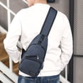 thumbnail image 3 of Bolso bandolera inteligente con puerto USB para hombre, estilo coreano, de lona, informal, 3 of 6