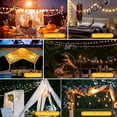 thumbnail image 7 of GUPUP Outdoor String Lights,100FT Waterproof and Shatterproof  Patio Lights with 24+1 S14 Edison Bulbs, Connectable Hanging Light for Porch Cafes Yard, 7 of 7