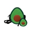 thumbnail image 1 of SET de 2 Piezas: BOLSA y MONEDERO en forma de AGUACATE, Cross-Body, Diseño de FRUTAS, Correa Ajustable, Moda Kawaii, Color Verde con Negro, Novedoso y Encantador., 1 of 5