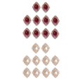 thumbnail image 1 of 20 botones planos con diamantes de imitación brillantes para decoración DIY beige fucsia, 1 of 9