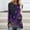 Purple, variant on Women Sweatshirt O-Neck Ethnic Style Print Casual Long Sleeve Plus Size Top