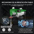 thumbnail image 3 of Polipasto Eléctrico SHAWTY, 400/800KG Capacidad De Carga, Modo De Cable Simple/Doble, Elevador Eléctrico 30M Con Mando a Distancia, Final De Carrera De Parada De Emergencia, Para Logística, Almacenes, 3 of 6
