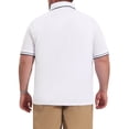 thumbnail image 3 of INSPIRE CHIC Men's Big & Tall Contrast Trim Short Sleeve Work Office Polo Shirt XL White, 3 of 5
