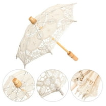 OUNONA Elegant Multi Lace Parasol Umbrella for Wedding Photography Prop and Tea 36 Inch