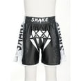 thumbnail image 3 of YUUMIN Kids Boys Muay Thai Shorts MMA Boxing Shorts Trunks Martial Arts Training Bottoms Sport Gym Type A 3XL/140, 3 of 7