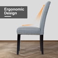 thumbnail image 4 of Topbuy Upholstered Dining Chairs, Light Grey and Dark Grey (Set of 2), 4 of 6