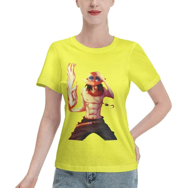T-Shirt Basique à Manches Courtes pour Femme une Pièce Ace
