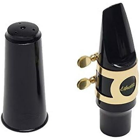 Tenor Saxophone Mouthpiece Kit, Giftable Standard Mouthpiece Set: ABS 5C Mouthpiece, Plastic Cap, Gold Lacquered Ligature. Finely Designed for Beginners and Intermediates