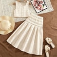 thumbnail image 4 of MEZZALL Child Girls Summer Outfit Sets Solid Color Sleeveless Crop Tops High Waist Ruffle Skirt For Toddler Kids Boho Clothes Sets, 4 of 4