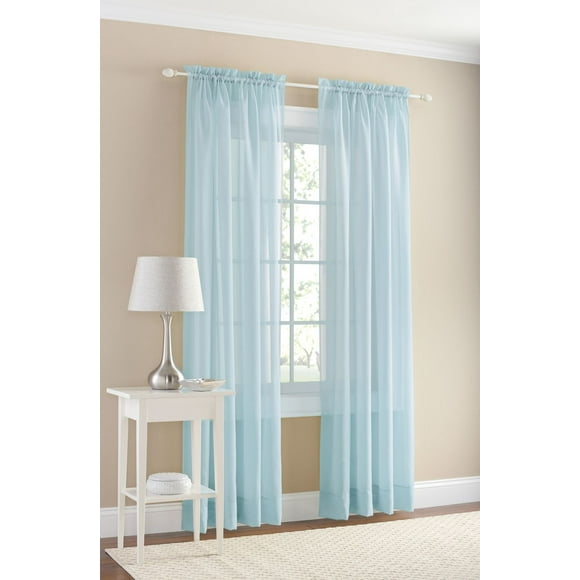 MAINSTAYS Marjorie Solid Voile Curtain Panel