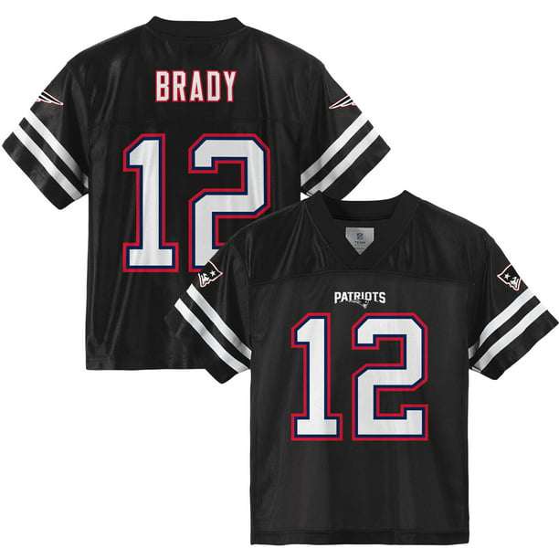 Youth Tom Brady Black New England Patriots Player Jersey