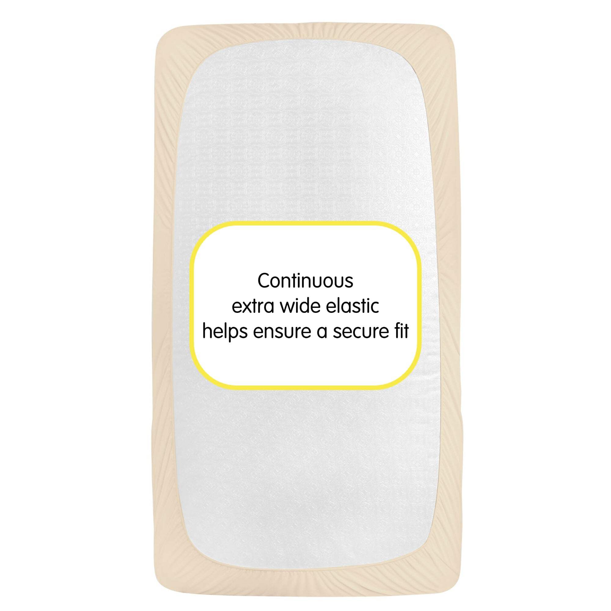 BreathableBaby All-in-One Fitted Sheet & Waterproof Cover for Crib Mattresses, 2-Pack, Beige