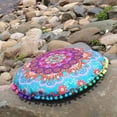 thumbnail image 3 of Mandala Pillow Cover- Hippie Mandala Floor Pillow Cover, Cushion Cover, Pouf Cover Round Bohemian Yoga Decor Floor Cushion Cover, 3 of 6