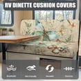 thumbnail image 4 of XYZCANDO Butterfly RV Dinette Cushions Stretchable Furniture Covers for Sofa and Loveseat Universal Bench Seat Cover Comfortable Cushion Covers for Couches and Sofas Camper Must Haves Yellow, 4 of 7