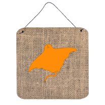 Manta ray Burlap and Orange BB1014 Wall or Door Hanging Prints