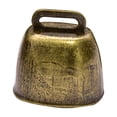 thumbnail image 2 of Campana estilo vintage, campanas pequeñas y ruidosas, campana de metal, cencerro premium para ganado, Color Bronce, 2 of 9