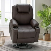 Electric Power Lift Chair Recliner Sofa for Elderly Brown