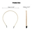 thumbnail image 5 of Unique Bargains 1 Pcs 2 Rows Rhinestone Headband Hairband for Women 0.31 Inch Wide Champagne, 5 of 7