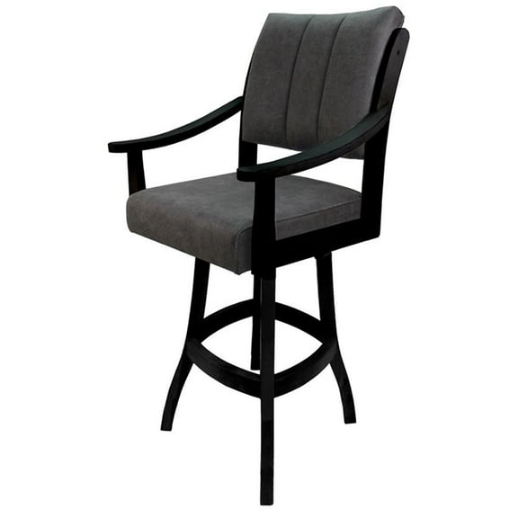 Casa Counter 26" Solid Wood Bar Stool - Northwest Elk - Black