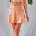 thumbnail image 2 of Shorts for Girls Shiny Flared Metallic Skater Skort, 2 of 5