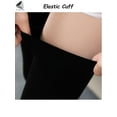 thumbnail image 6 of PULLIMORE Womens Thigh High Socks Over the Knee Stocking Extra Long Boot Socks Leg Warmers (Black), 6 of 9