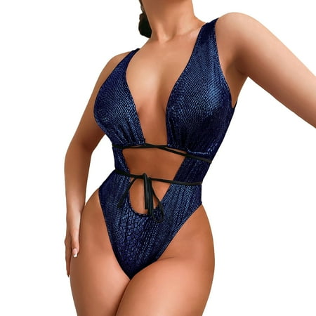 IDALL One Piece Swimsuit Women Swim Suits for Women 2025 Swimwear Bra Splicing Swimsuit Set Push Up Women Beach Bikini Swimwears Bathing Suit Womens Swimsuits D XL