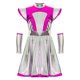 thumbnail image 5 of Disfraz de Halloween para niñas y niños, traje de Alien para Cosplay, manga casquillo, vestido de retales de PU brillante con mangas en el brazo, 5 of 5