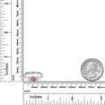 thumbnail image 6 of Gem Stone King 925 Silver and 10K Yellow Gold Pink Created Sapphire and White Moissanite Engagement Ring for Women | 1.01 Cttw | Round 5MM | Gemstone September Birthstone | Size 7, 6 of 7