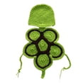 thumbnail image 3 of Lindo traje de bebé recién nacido Niños Foto Prop Hecho a mano Animal Posando Niñas Crochet Knit Sesión de fotos Sombrero Tortuga para Cosplay Fiesta Verde claro, 3 of 9