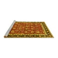 thumbnail image 2 of Ahgly Company Machine Washable Indoor Round Persian Yellow Traditional Area Rugs, 4' Round, 2 of 4