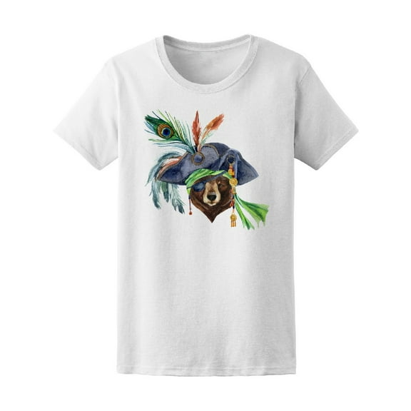 Funny Pirate Bear Tee Women's - Women T-Shirt, Small