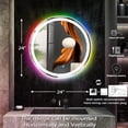 thumbnail image 2 of 24 Inch Round Led Bathroom Mirror with Lights 3Color Front Light + RGB Rainbow Color Changing Backlit Round Lighted Vanity Mirror for Bathroom Wall Dimmable AntiFog Smart Light up Circle Mirror, 2 of 6