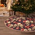 thumbnail image 5 of Sikiie record Skull rock Nativity Christmas Tree Skirt, Jesus Christian Winter Holiday Tree Mat Decoration(30-48IN)48", 5 of 6