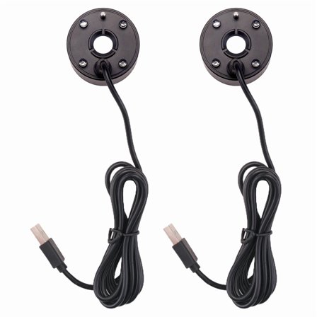 2X Mist Maker, USB Port 4 Color LED Lights Mini Mister Fog Machine, Indoor Fountain Pond Water Fogger Atomizer Black