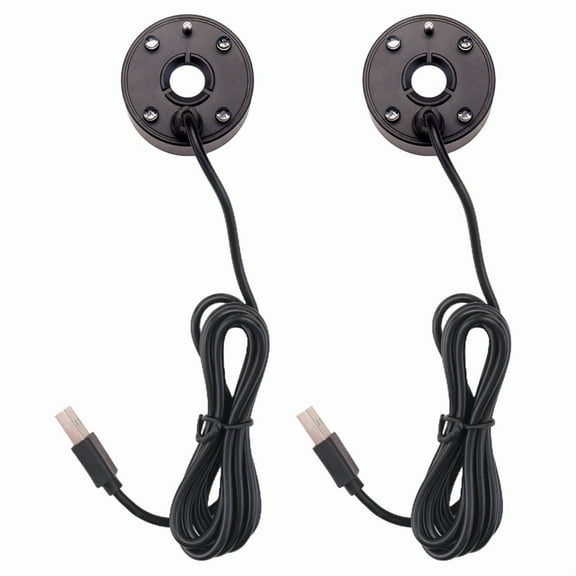 2X Mist Maker, USB Port 4 Color LED Lights Mini Mister Fog Machine, Indoor Fountain Pond Water Fogger Atomizer Black