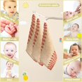 thumbnail image 3 of Dreamtimes 5 PCS Abstract Stitching Baseball Baby Muslin Washcloths, Soft Absorbent Face Towel Burp Cloths Cotton Bath Wipes Infant Wash Cloth for Newborn Boys Girls, 3 of 7