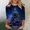 Multicolour, variant on Horkkom Christmas Shirts for Women 3/4 Sleeve Christmas Tree Print Round Neck Loose Top T-shirt S